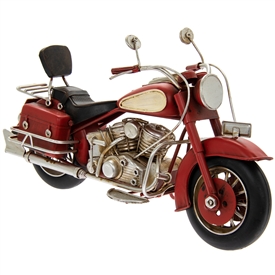 Vintage Tin Motorbike Red