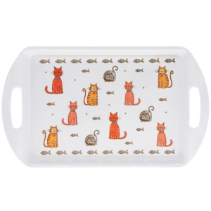 Faithful Friends Cat Design Small Serving Tray