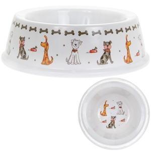 Faithful Friends Dog Food Or Drink Bowl With Cute Cat Design