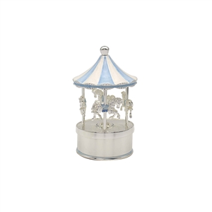 Blue and White Musical Carousel