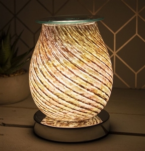 Glass Aroma Lamp with Touch Sensitive Base - Swirl