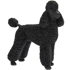 Black Poodle Dog Ornament 15cm