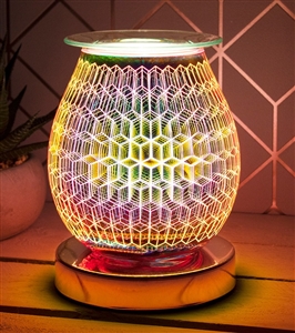 Touch Sensitive Aroma Lamp Rhombus (Rosegold Base)