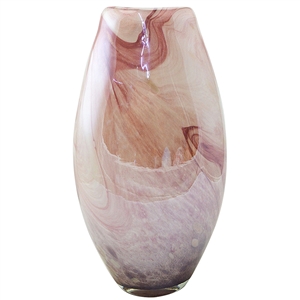 Pink And White Marble Vase 31cm