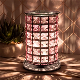 Crystal Touch Sensitive Aroma Lamp Silver & Pink