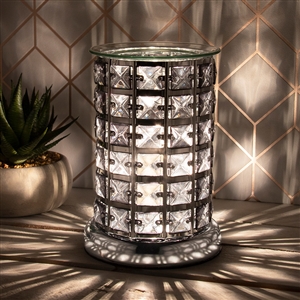 Crystal Touch Sensitive Aroma Lamp Silver & Black