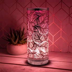 Leaf Touch Sensitive Aroma Lamp ï¿½ Pink And Silver 26cm