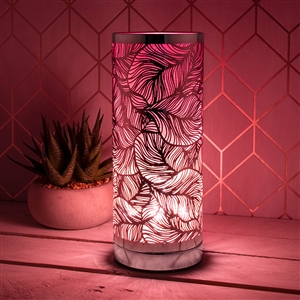 Leaf Touch Sensitive Aroma Lamp ï¿½ Pink And Silver 26cm