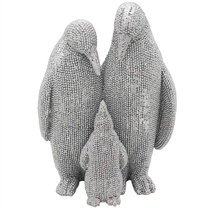 Silver Art Penguin Family