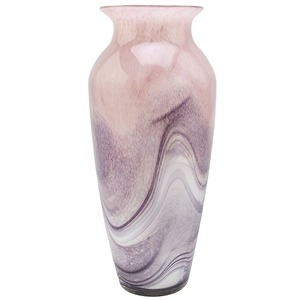 Pink  & Lilac Marble Vase 32cm