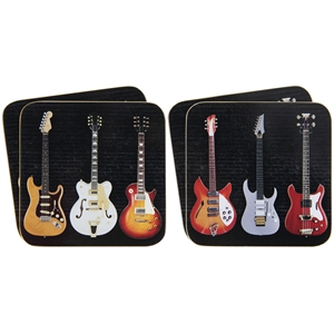 Set Of 4 Guitar Coasters