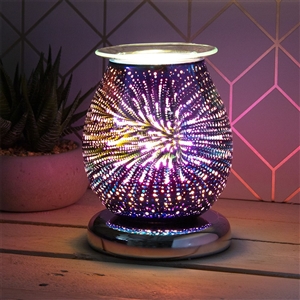 Touch Sensitive Round Aroma Lamp - Purple Firework