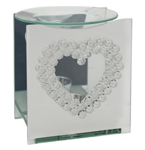 Mirror Crystal Oil Burner Heart