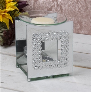 Mirror Crystal Oil Burner Square