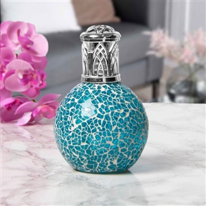 Glass Mosaic Fragrance Lamp - Teal 16cm