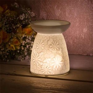 Ceramic Wax/Oil Warmer Honeycomb 14cm