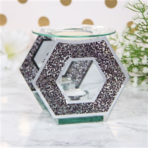 Black Crystal Hexagon Oil/Wax Warmer