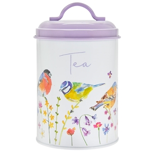 Garden Birds Tea Canister 19cm