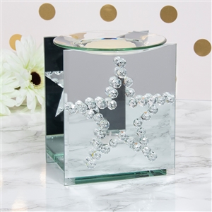 White Crystal Star Oil/Wax Warmer 14cm