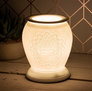 Aroma Lamp With Etched Buddha Design 16cm