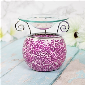 DUE MAY Round Mosaic Oil/Wax Warmer Pink