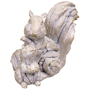 Driftwood Squirrel With Baby Ornament