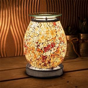 Mosaic Wax/Oil Warmer Red And Amber