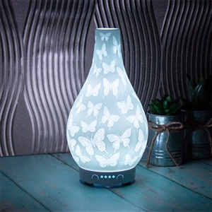 Etched Porcelain Aroma Humidifier Butterfly