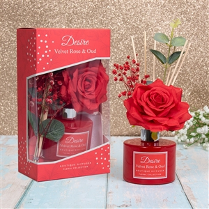 Velvet Rose & Oud Diffuser With Faux Flower