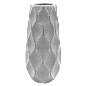 Ceramic Wave Vase Grey 30cm