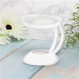 Standing White Oil Burner / Wax Melter 13cm