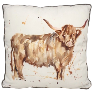 Country Life Highland Cow Cushion 43cm