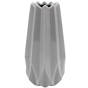 Small Geometric Grey Vase 23cm