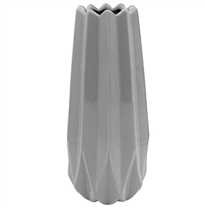 Medium Geometric Grey Vase 30cm