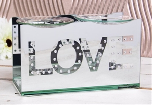 Glass Duo Wax/Oil Warmer Love