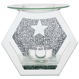 Mirror Wax/Oil Warmer Hex Star 16.7cm