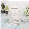 White Buddha Head Oil Burner 14cm