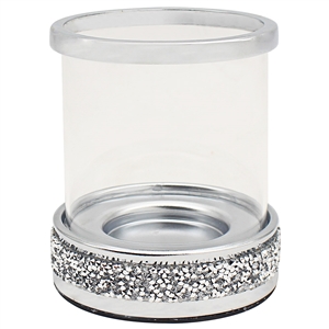 Metal Diamante Candle Holder