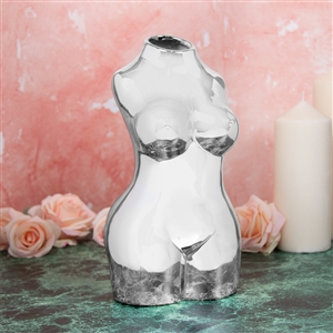 Upper Body Vase Silver 28cm