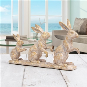 Family Of 3 Hares Ornament