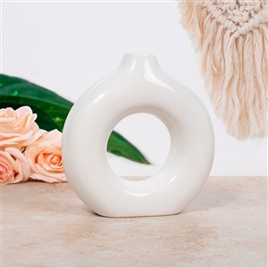 Donut Vase - White 18cm