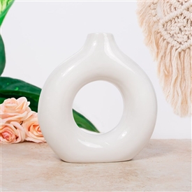 Donut Vase - White 25cm