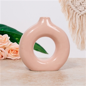Donut Vase - Nude 18cm