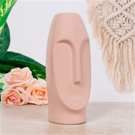 Tall Face Vase - Nude 23cm
