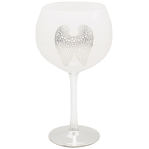 Silver Angel Wings Gin Glass