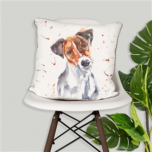 DUE END OF FEB Mans Best Friend Jack Russell Cushion