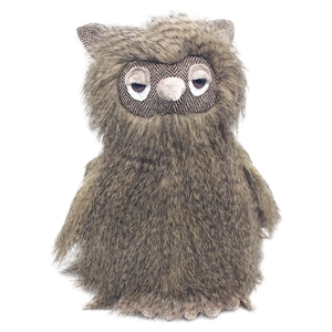 DUE APRIL Plush Fluffy Doorstop - Owl 30cm