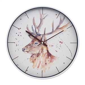 Country Life Clock - Stag 32cm