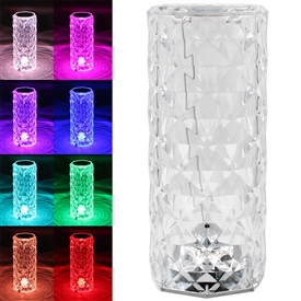 LED Rose Diamond Lamp With Remote  - Coloured 22cm