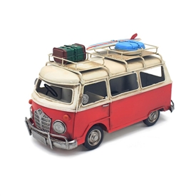 Vintage Red Campervan - Red 28cm